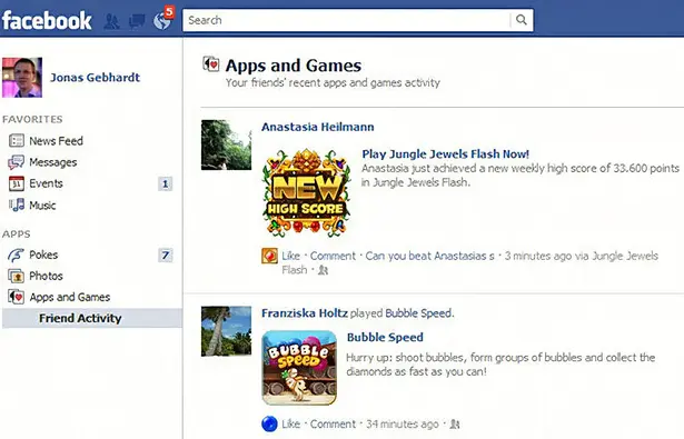 Facebook starts testing games only news feed