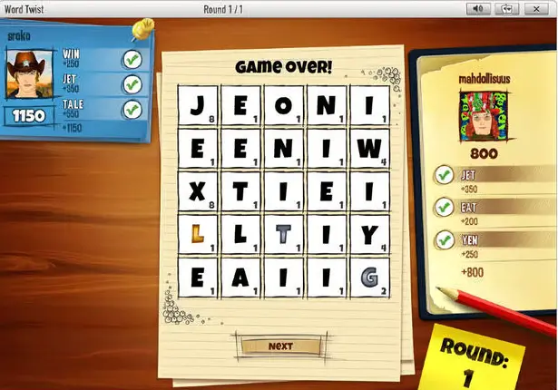 New GameDuell game: Word Twist